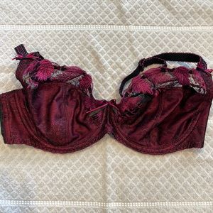 FANTASIE Savannah Underwire Plunge Side Support Bra 2152 Mulberry 34E
